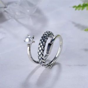 Cute Bohemian 925 Sterling Silver Multi-Layer Ring